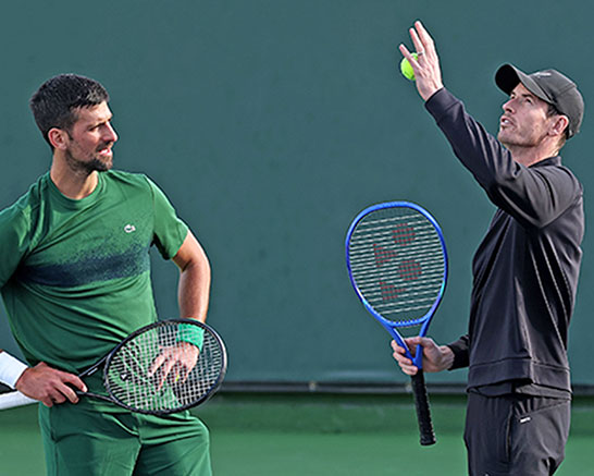 （左から）ジョコビッチとマレー