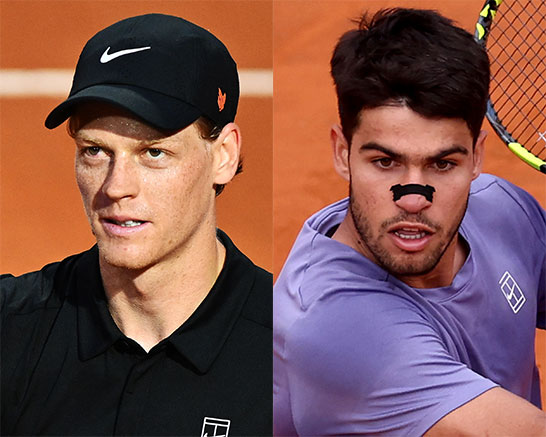 （左から）シナーとアルカラス