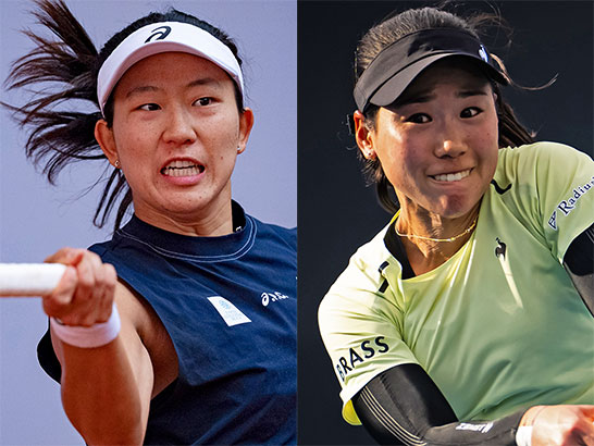 （左から）内島萌夏と日比野菜緒