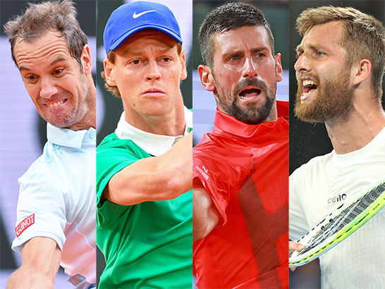 ガスケ、シナー、ジョコビッチ、ムーテ