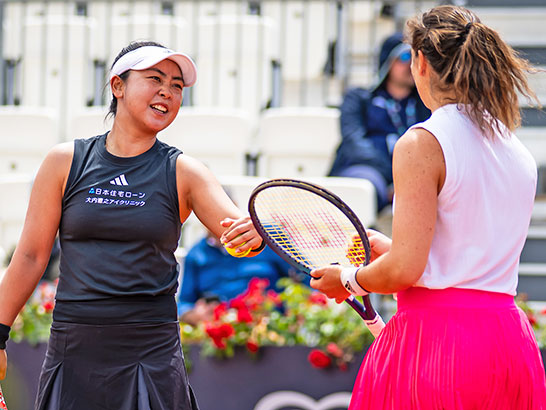 （左から）穂積絵莉とエイケリ（BNLイタリア国際）