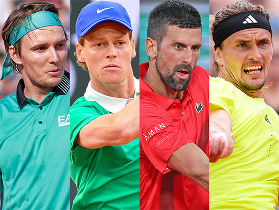 ブブリク、シナー、ジョコビッチ、ズベレフ