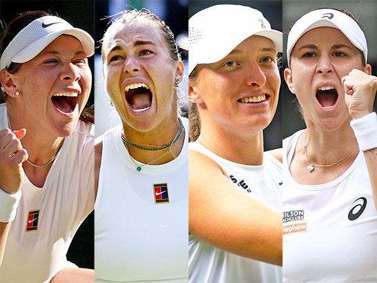 アニシモワ、サバレンカ、シフィオンテク、ベンチッチ