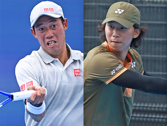 （左から）錦織圭、市川泰誠