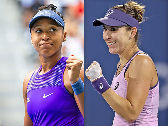 （左から）大坂なおみ、ベリンダ・ベンチッチ